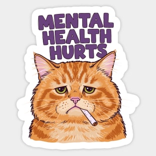 Mental Health Hurts Sticker
